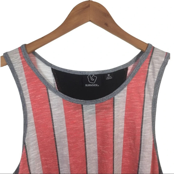 TS447 Burnside Surfer Brand Striped Tank Top M - Picture 4 of 6